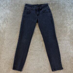 Curve Appeal Jeans Womens 8/29 Black Curve Creator High Rise Skinny Casual F398